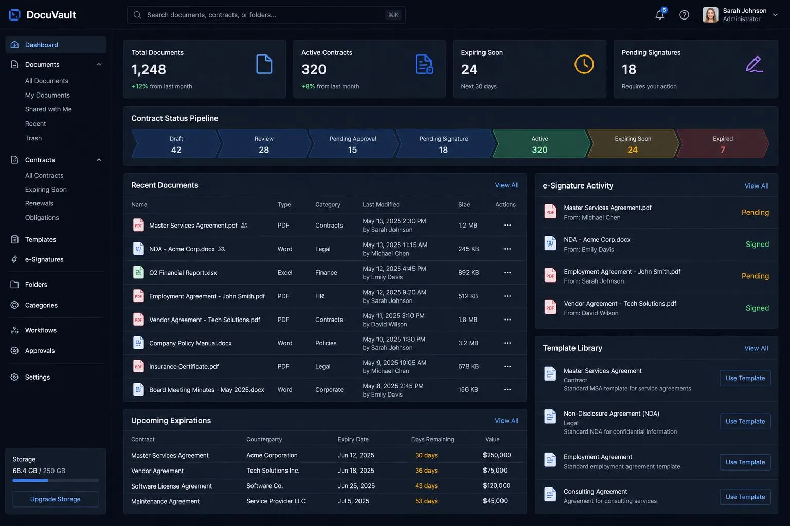 Documents & Contracts backend application built by SpinFlow