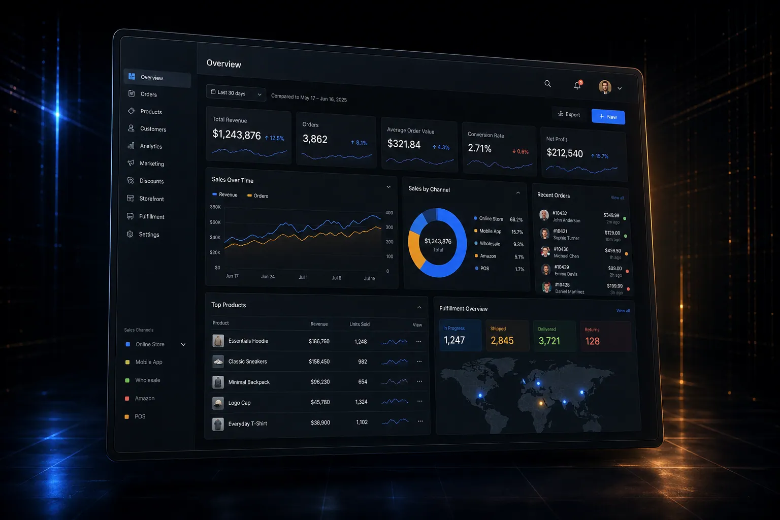 E-commerce storefronts backend application built by SpinFlow