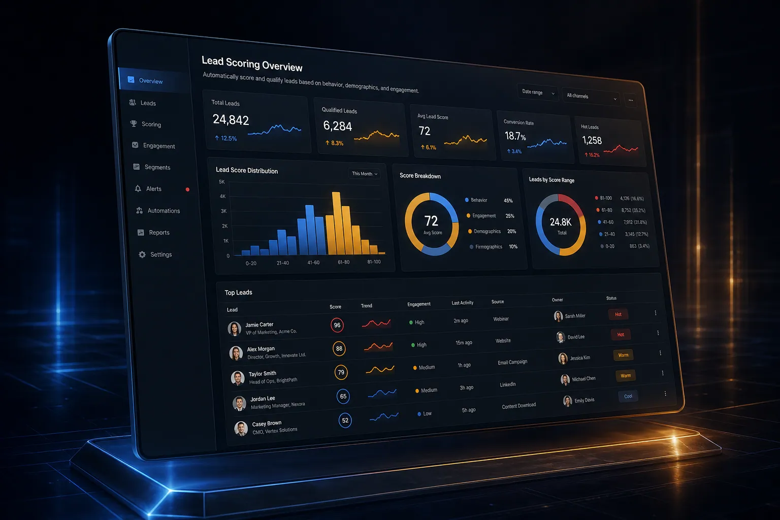 Lead scoring and qualification backend application built by SpinFlow