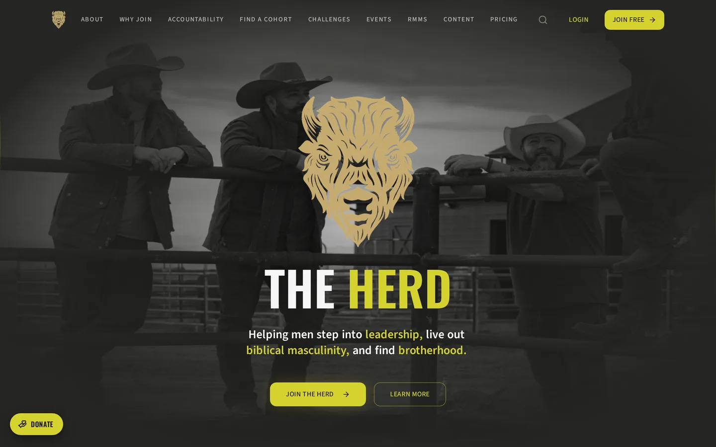 The Herd website homepage on a laptop